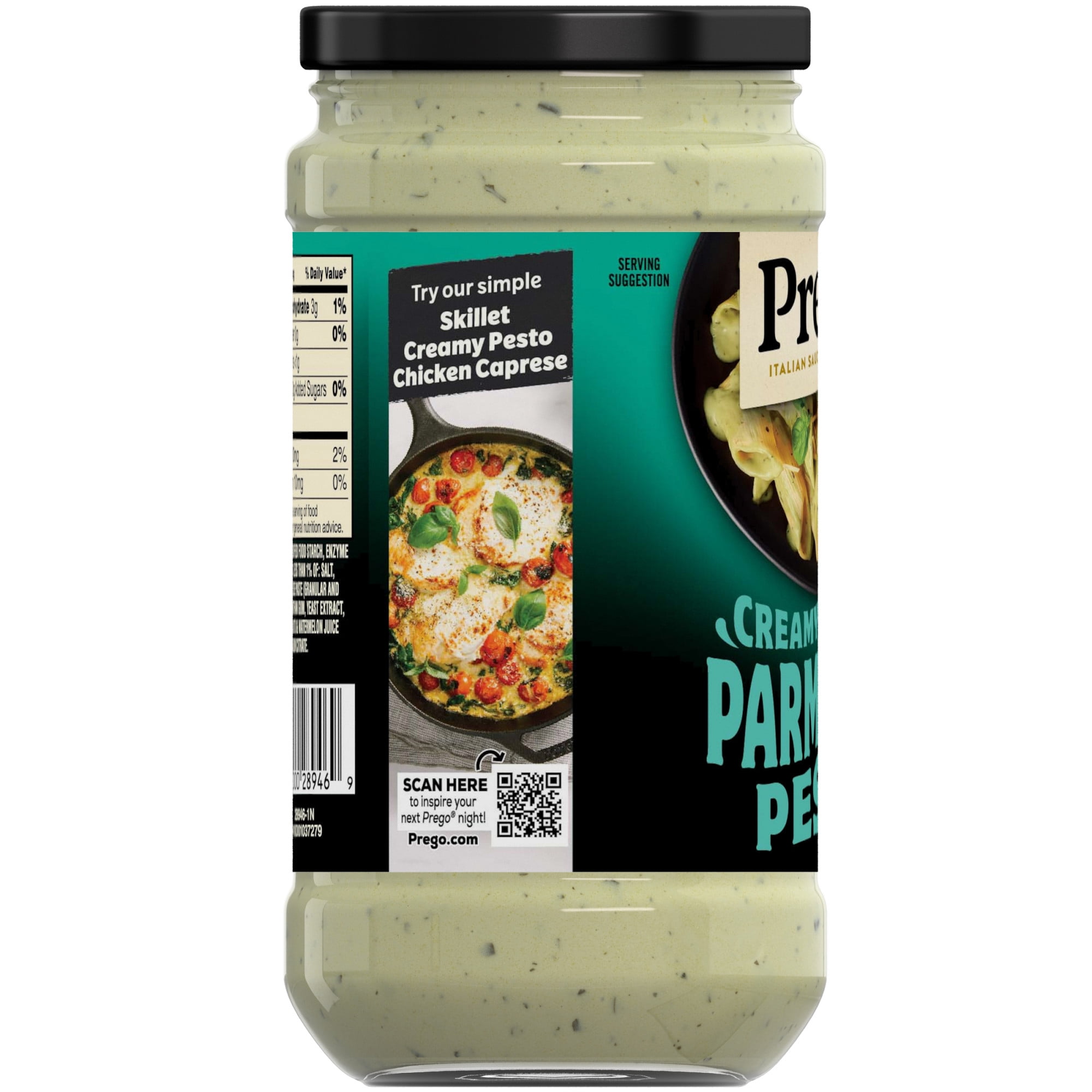 Prego Creamy Parmesan Pesto Pasta Sauce, 14.5 oz Jar