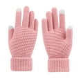 thumbnail image 2 of Winter Gloves for Men Women, Touch Screen Texting Warm Gloves Full Finger Knitted Wool Riding Gloves, 2 of 8