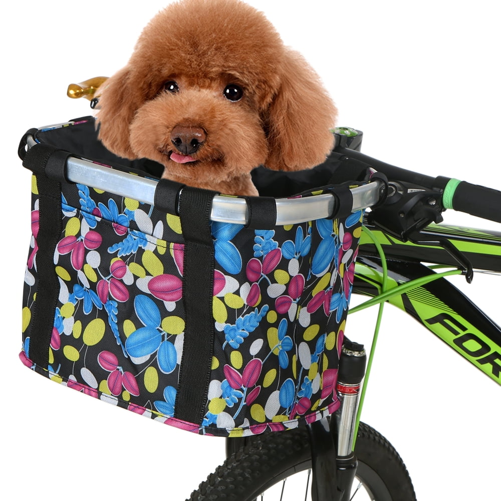 Details about  / Bicycle Basket Folding Bike Front Handlebar Pet Carrier Frame Bag Shopping Bag v
