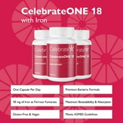 Celebrate Vitamins CelebrateONE 18 Once Daily Bariatric Multivitamin with Iron Capsules, 18 mg of Iron, 90 count