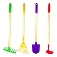 thumbnail image 3 of G & F JustForKids Kids Garden Tool Set Toy, Rake, Hoe & Leaf Rake Reduced Size, Metal Spade, 4-Piece, 3 of 6