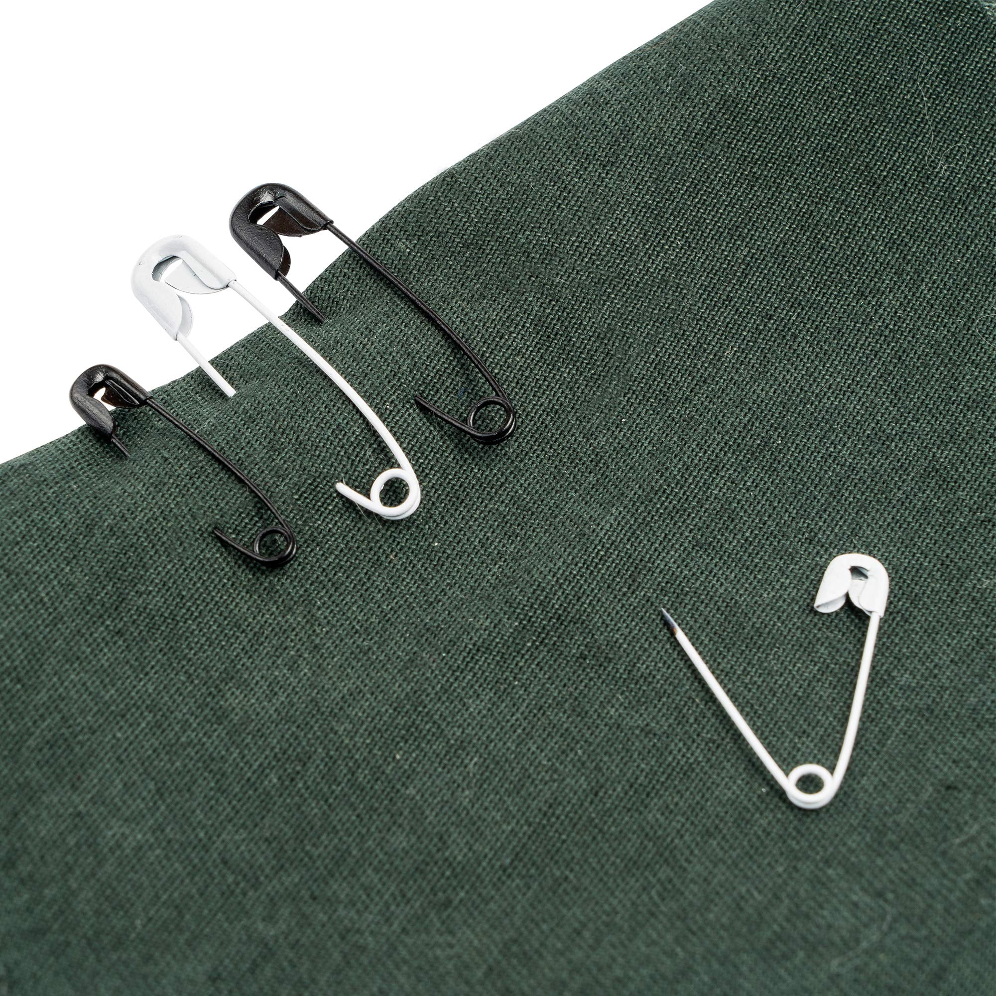 Safety Pins  Black & White  2 Assorted Sizes  25 Count (Pack of 4)