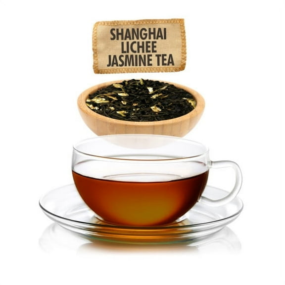 English Tea Store Shanghai Lichee Jasmine Green Tea Loose Leaf Sampler 1oz