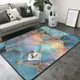 thumbnail image 3 of Area Rugs For Living Room Decor - Pastel Abstract Fluid Art Soft Anti Slip Throw Washable Rugs 5x7 For Bedroom, Indoor Carpet For Bedroom Living Room 80x58In, 3 of 7