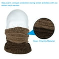thumbnail image 3 of Uxcell Winter Neck Warmer, Men Knitted Neck Gaiter, Light Tan & Dark Tan, 3 of 6