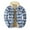 Dark Blue, variant on Brondbend Men's Winter Coats Mens Jackets Hooded Long Sleeved Pocket Button Outerwear Plaid Thick Jacket Loose Fit Going out Tops Blue