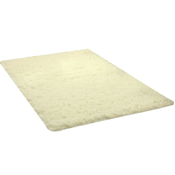Jygee Living room Bedroom Rug Antiskid Soft Floor Mat Washable Bedside Long Carpet Yoga Hair Cartpet Water White 40*60cm