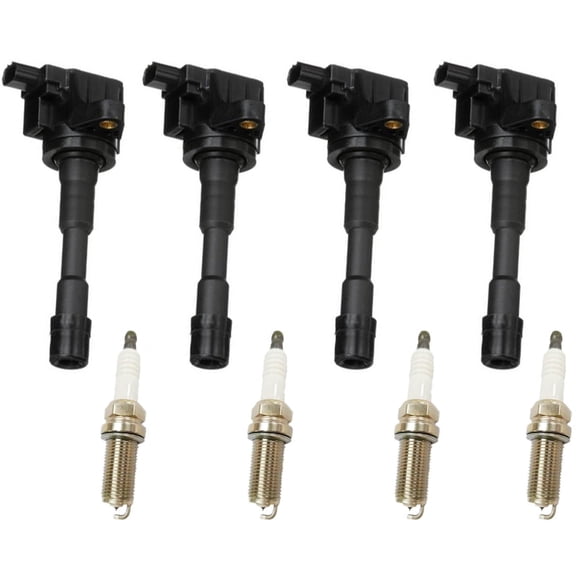 4 Direct Ignition Coil & Spark Plugs For Honda Civic 1.3L 2006-2011