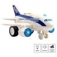 thumbnail image 4 of Vokodo Commercial Airplane Jumbo Jet Toy Push And Go Air Plane 1:160 Scale Aircraft Friction Power With Lights Sounds Durable Kids Pretend Play Great Gift For Preschool Children Boys Girls Toddlers, 4 of 6