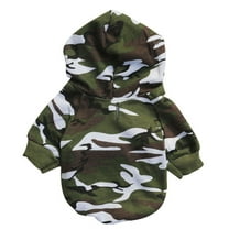 iopqo pet sweater camouflage sweatshirt puppy pet dog clothes sweatshirts l green l