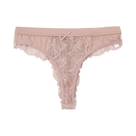 Bigersell Panties for Women Clearance Seamless High Waisted Underwear Thong Panty Style P-1115 Nylon Brief Panties Thongs Ladies Briefs Mid Waist Women s Briefs Khaki S