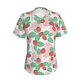 thumbnail image 4 of Wukai Strawberry Classic V-Neck T-Shirt for Women: Comfortable, Stylish, and Versatile Wardrobe Essential-Medium, 4 of 7
