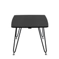 thumbnail image 5 of LeisureMod Modern Coffee 47" Rectangular Wood with Sturdy Metal Legs Wooden Cocktail Table for Living Reception Room, Elmwood Collection, Black, 5 of 11