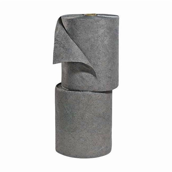 Spilltech Sorbent Roll, 46 gal, 15 in x 150 ft, Universal, Gray, 2 PK GRSB150M