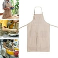 thumbnail image 6 of Pottery Apron Durable Canvas Water Resistant Adjustable Apron for Women Cooking Full Cover Split Leg Painting Oil Ceramics Apron, 6 of 8