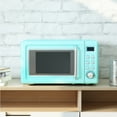 thumbnail image 2 of Costway 0.7 Cu.ft Retro Countertop Microwave Oven 700W LED Display Glass Turntable Green, 2 of 12