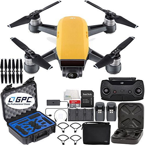 At afsløre Ballade kop DJI Spark Portable Mini Drone Quadcopter Fly More Combo Rugged Bundle  (Sunrise Yellow) - Walmart.com