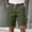 Army Green, variant on Mens Mid Rise Army Green Cargo Casual Shorts, Drawstring Waist Side Pocket Durable Outdoor Travel Bottoms White XL
