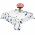 thumbnail image 2 of Teal Blue Eucalyptus Leaves Table Cloth Waterproof Tablecloths, Farmhouse Botanical Watercolor Tablecloth Dining Table Cover for Kitchen Party Tabletop Outdoor, Square Tablecloth 54x54 Inch, 2 of 9