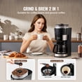 thumbnail image 3 of KFFKFF 10 Cup Coffee Maker with Grinder Grind and Brew Coffee Maker with 3 Brew Strength Control 24-Hour Timer for Auto Brew with Adjustable Grinding Coarseness, 3 of 9