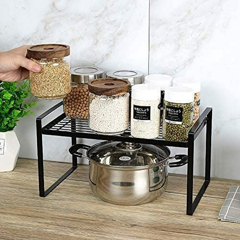 Kitchen Countertop Organizer, Cupboard Stand Spice Rack, Cabinet Pantry  Shelves, Organization and Storage for Bathroom Bedroom Office, Space Saving