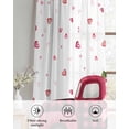thumbnail image 6 of Valentine's Day Sheer Curtains 84 Inch Length 2 Panels Set for Living Room/Bedroom, Pink Love Roses Truck Romantic White Kitchen Curtains Grommet Semi-Sheer Curtains Window Treatments 52"x84"x2, 6 of 7