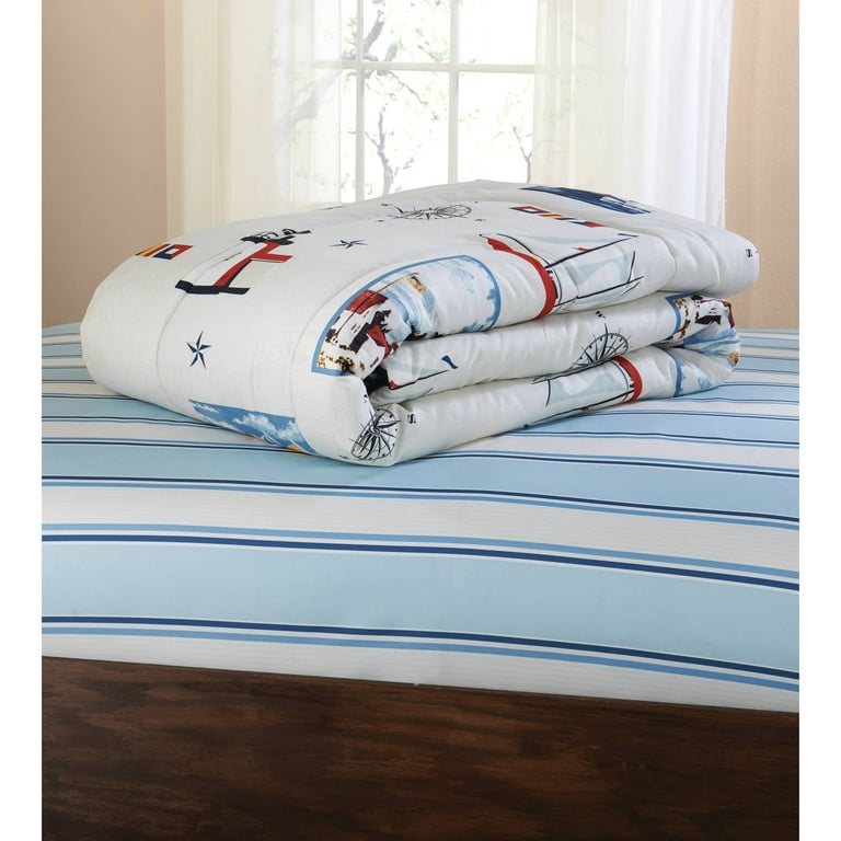 Mainstays Lighthouse Bed in a Bag Coordinated Bedding Queen