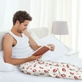 thumbnail image 5 of Logiee Lips Kiss Print Pajama Pants for Men,Men’s Pajama Bottoms,Mens PJ Pants with Pockets & Button Fly-Small, 5 of 6