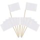 thumbnail image 1 of Toothpick Flags,100 Pieces White Bamboo Mini Flag Toothpick Flags for Party Cake Food Cheeseplate Appetizers, 1 of 5