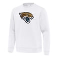 thumbnail image 2 of Men's Antigua White Jacksonville Jaguars Relevant Lightweight Pullover Sweatshirt, 2 of 3