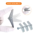 thumbnail image 3 of Uxcell 20Pack Spring Toggle Bolt Anchors, 3/8"x3" Male Thread Spring Loaded Hollow Wall Round Head Toggle Bolt, 3 of 7