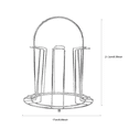 thumbnail image 4 of MasteelfCA Stainless Steel 6 Cups Mug Glass Stand Holder Home Kitchen Hanging Drainer Storage Rack Drying Shelf Home Storage Accessories, 4 of 5