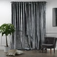 thumbnail image 3 of 3S Brother's Grey Extra Long Shiny Velvet Curtains Luxury Colors Light Blocking Hang Back Tab & Rod Pocket 1 Panel Curtain 5-30 Ft Home Décor Custom Made Drapes -Made in Turkey(100"W X 216"L), 3 of 6