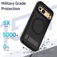 thumbnail image 4 of HZXC-for Google Pixel 9 Pro Case/Google Pixel 9 6.3 inch 【Compatible with Magsafe Wireless Chargin】 Heavy Duty Military Grade Protection Cover Metal Stand Back Cover Rugged Kickstand Phone Case Bl, 4 of 4