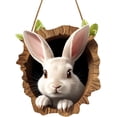 thumbnail image 2 of YOHAVEN Wooden Easter Door Sign Welcome Hanging Decoration, Handcrafted Spring Front Door Accent With Bunny Cutouts, Colorful Reusable Indoor Outdoor Entryway Decor, Secure Pre-Drilled Holes, 2 of 5