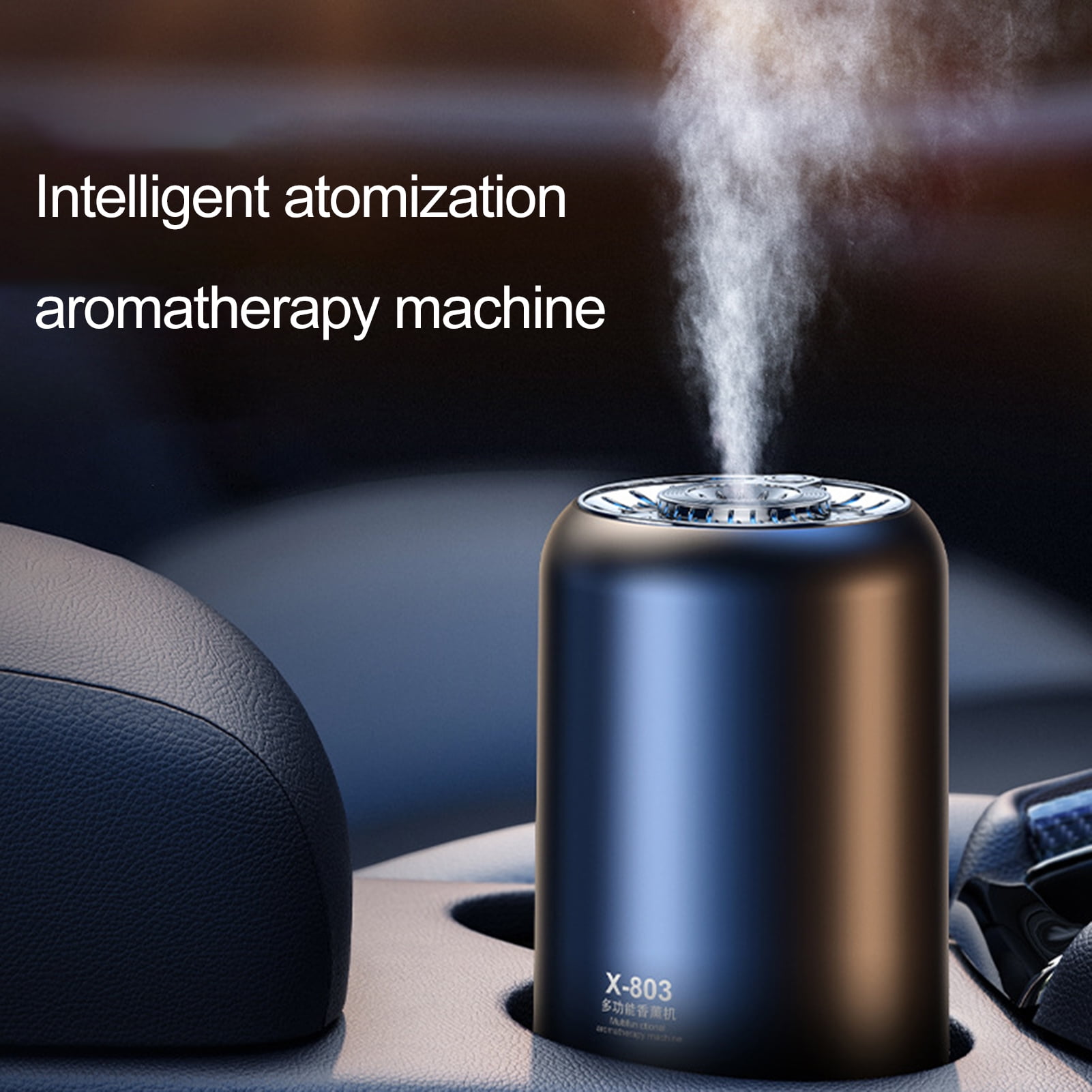Farfi Car Air Freshener with Essential Oil 4 Gear Adjustable Smart  Humidifier Auto On/Off Fragrance Diffusion Electroplated Surface USB  Rechargeable Car Aroma Diffuser Auto Accessories (White) 