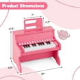 thumbnail image 3 of Gymax 25 Keys Digital Piano w/Music Stand Teaching Mode Lighted Keys 6 Instruments Pink, 3 of 10