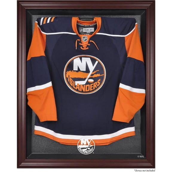 Mounted Memories NHL Jersey Display Case - New York Islanders - Mahogany