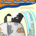 thumbnail image 5 of Cat and Daily Activity White Pattern 17" Waterproof Oxford School Backpacks for Teens, S-Shape Padded Straps, for School, Travel, Hiking, Camping, 5 of 5