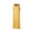 thumbnail image 4 of Vestido Lino Algodón Vestidos casuales Vestido de lino de algodón con bolsillo Vestidos de playa de talla grande (Amarillo L) Kuymtek para Mujer Amarillo T M, 4 of 9