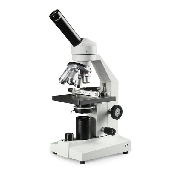 Vision Scientific LED Microscope,40x - 2500x Magnification, LED Illumination with Intensity Control, 1.25 N.A Abbe Condenser, Mechanical Stage,110V