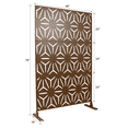 thumbnail image 3 of Tcbosik 76"H Metal Privacy Screen, Freestanding Outdoor Room Divider, Decorative Privacy Fence Panel for Patio, Garden, Balcony, Backyard, Landscape, Brown, 3 of 8