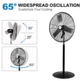 thumbnail image 5 of Achazel 24" Oscillating Pedestal Fan, 3 Speeds Industrial Standing Fan with Aluminum Blades Adjustable Height for Commercial Warehouse Garage, 5 of 8
