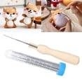 thumbnail image 1 of Fyydes Wool Felting Tool Kit,Wool Felting Tool Kit Pack Needle Metal Complete With Wooden Handle Bottle For DIY Toy Craft,Wool Felting Needle, 1 of 8