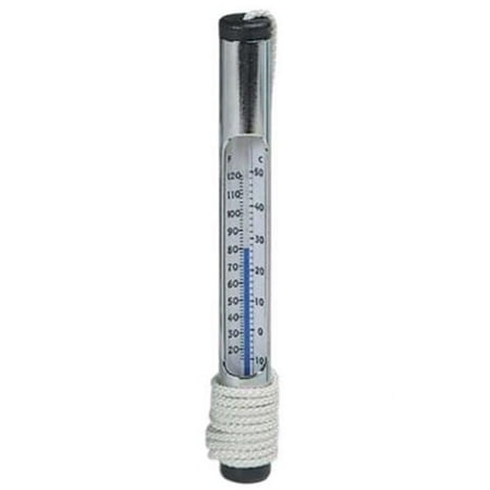 Pentair R141076 130 Chrome Brass Tube Thermometer with Blown Glass Tube Secured In Brass Tubing, 3-Feet Cord