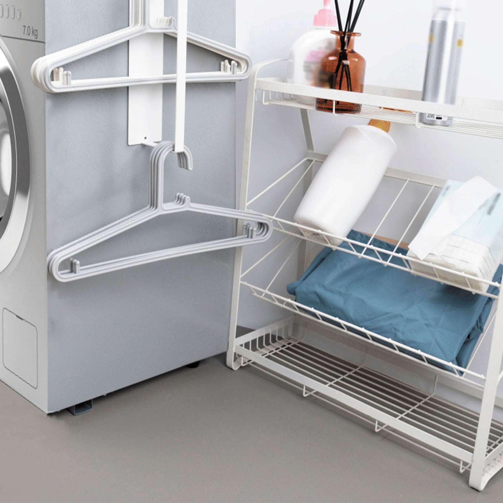 Duulaya Washing Machine Side Hanger Non Punching Magnetic Hanger Storage Rack