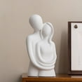 thumbnail image 4 of European-style creative couple's ceramic figurine, simple living room decoration, romantic gift., 4 of 7