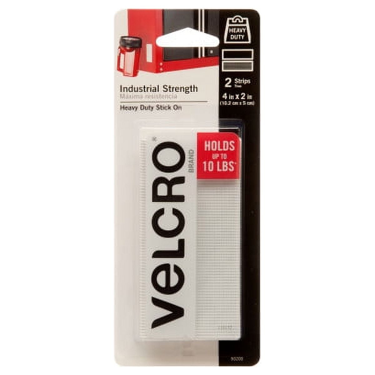 Velcro(r) brand industrial strength tape 4"x2" 2/pkg-white, 5 pack
