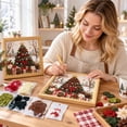 thumbnail image 5 of Christmas Fabric Poke Art Kit,Vintage Holiday Handmade Decoration,Handmade Fabric Poke Art Kit,DIY Christmas Craft Kit for Adults & Beginner, 5 of 8