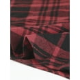thumbnail image 6 of INSPIRE CHIC Women's Plaid Skirts Belted High Waist A-Line Mid-Length Skirts S Black Red, 6 of 7